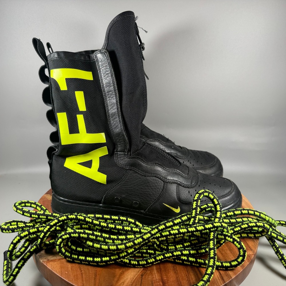 Nike SF Air Force 1 High Black Dynamic Yellow AA1128-003 Mens 10 Tactical Boot